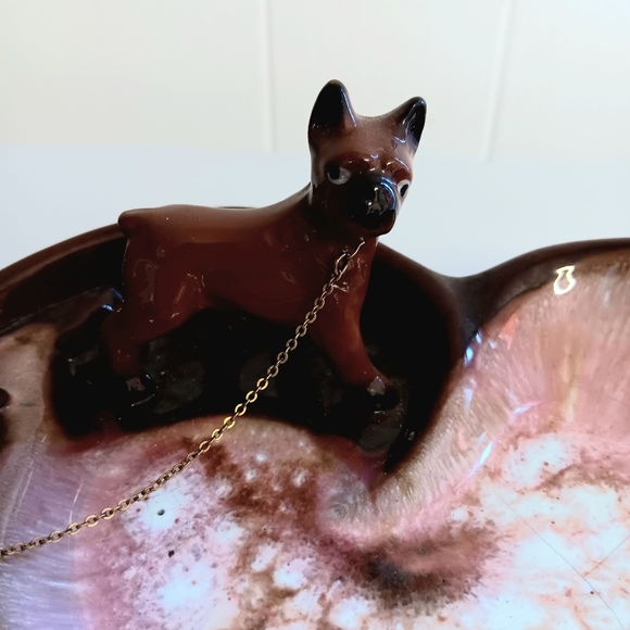 Vintage Tilso Boxer And Puppies  Ceramic Tray Mid Century - Picture 4 of 7